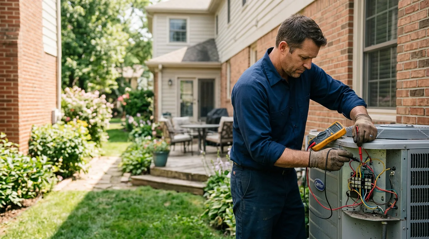 HVAC technician working near Parma, MO